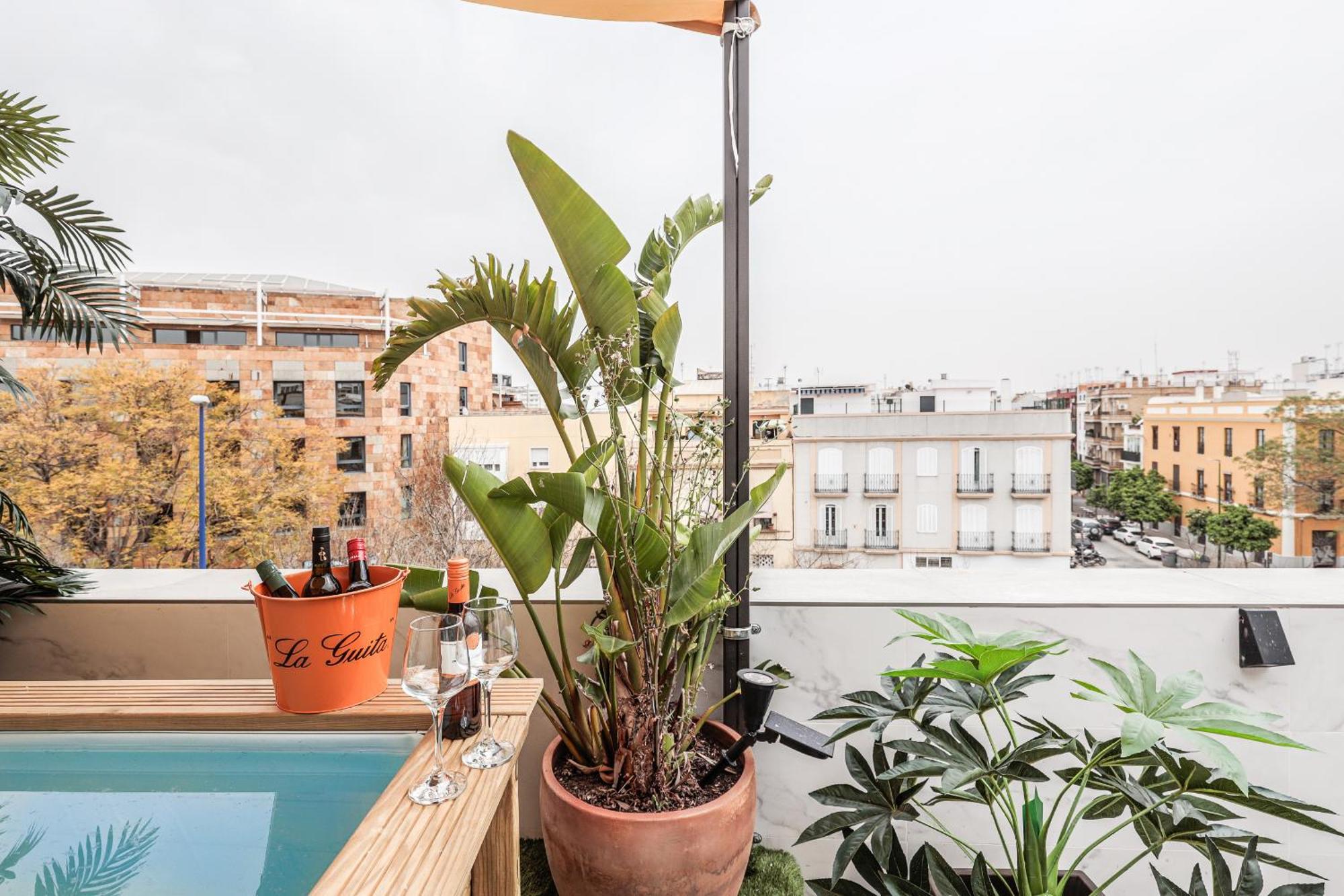 Fantastico Atico 2 Hab Y Gran Terraza Privada Lägenhet Sevilla Exteriör bild